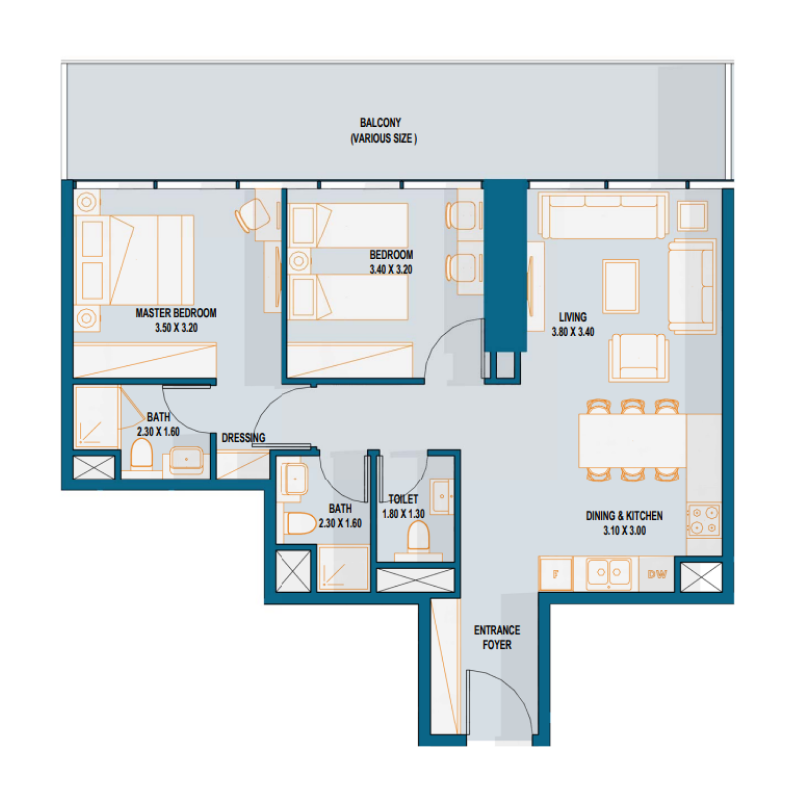 2 Bedroom Apartment  