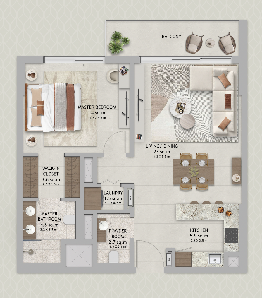 1 Bedroom Apartment  