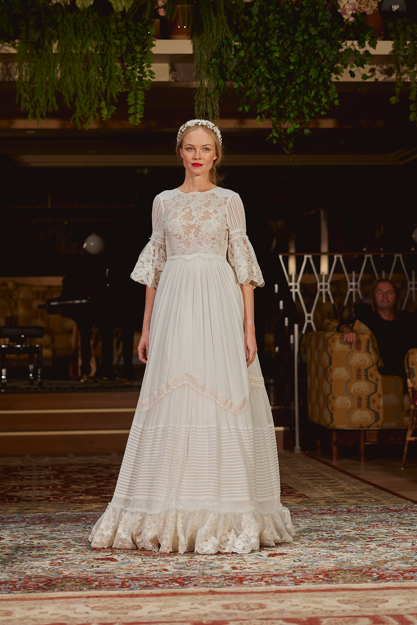 chinese dress ladies byTiMo - Kjoler - Georgette Lace Gown - Daisies