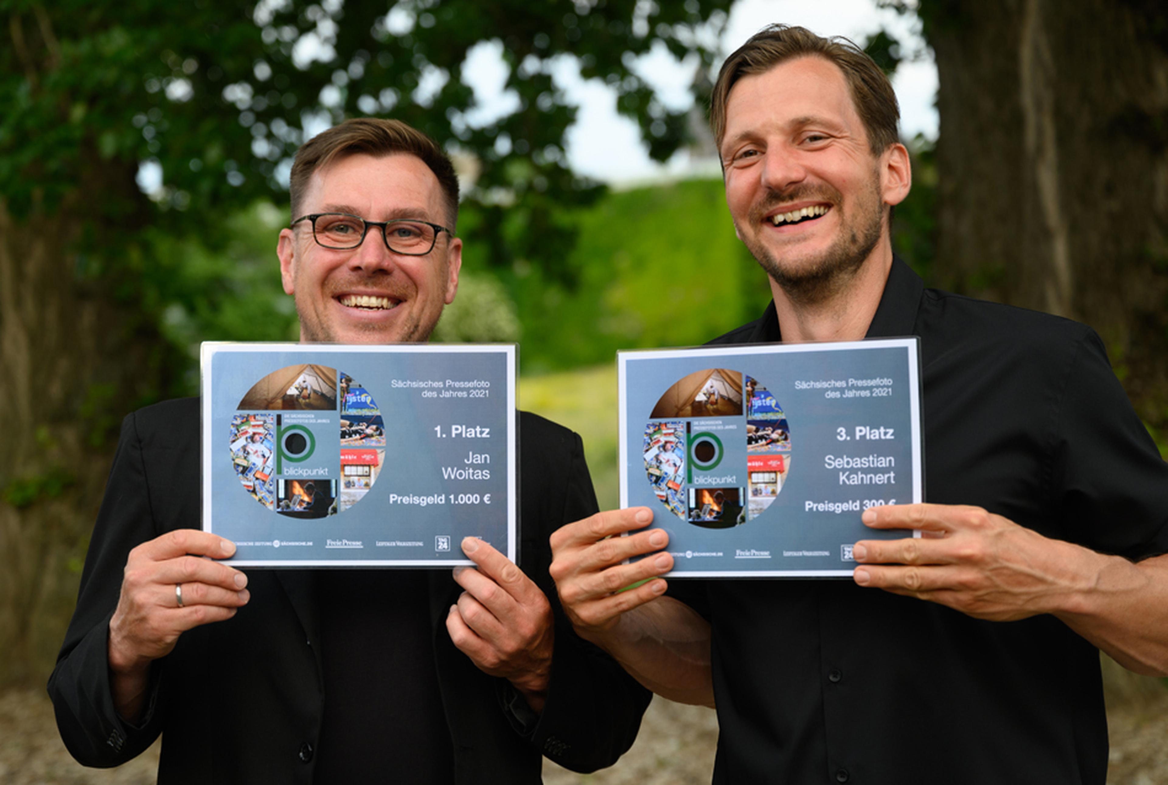 Auszeichnungen für dpa-Fotografen Jan Woitas und Sebastian Kahnert beim sächsischen Fotopreis Blickpunkt