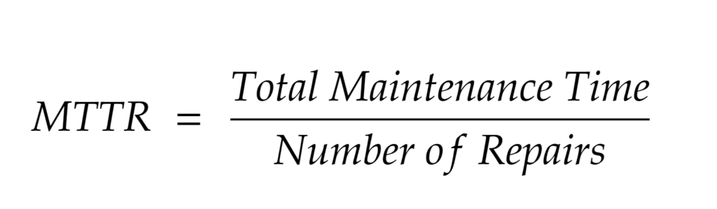 MTTR formula