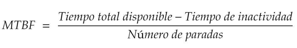 Fórmula del MTBF