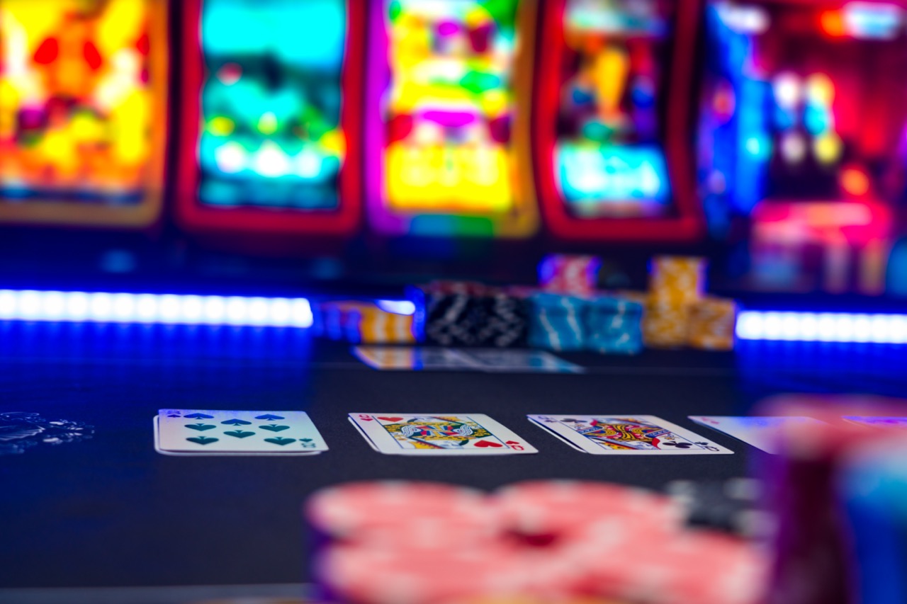 Kaarten bij het gokken in een casino