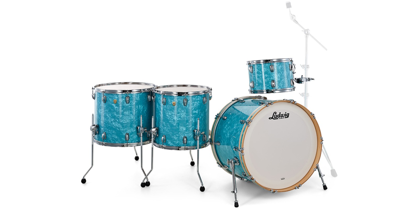 Ludwig Classic Maple 4pcs 24" Glacier Blue