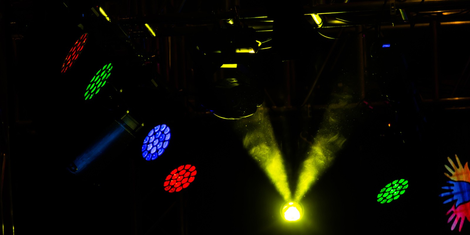 LED-Scheinwerfer auf der Bühne