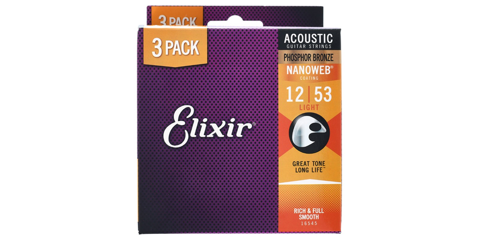 Elixir Nanoweb Light Phosphor Br. 3P Gitarrensaiten