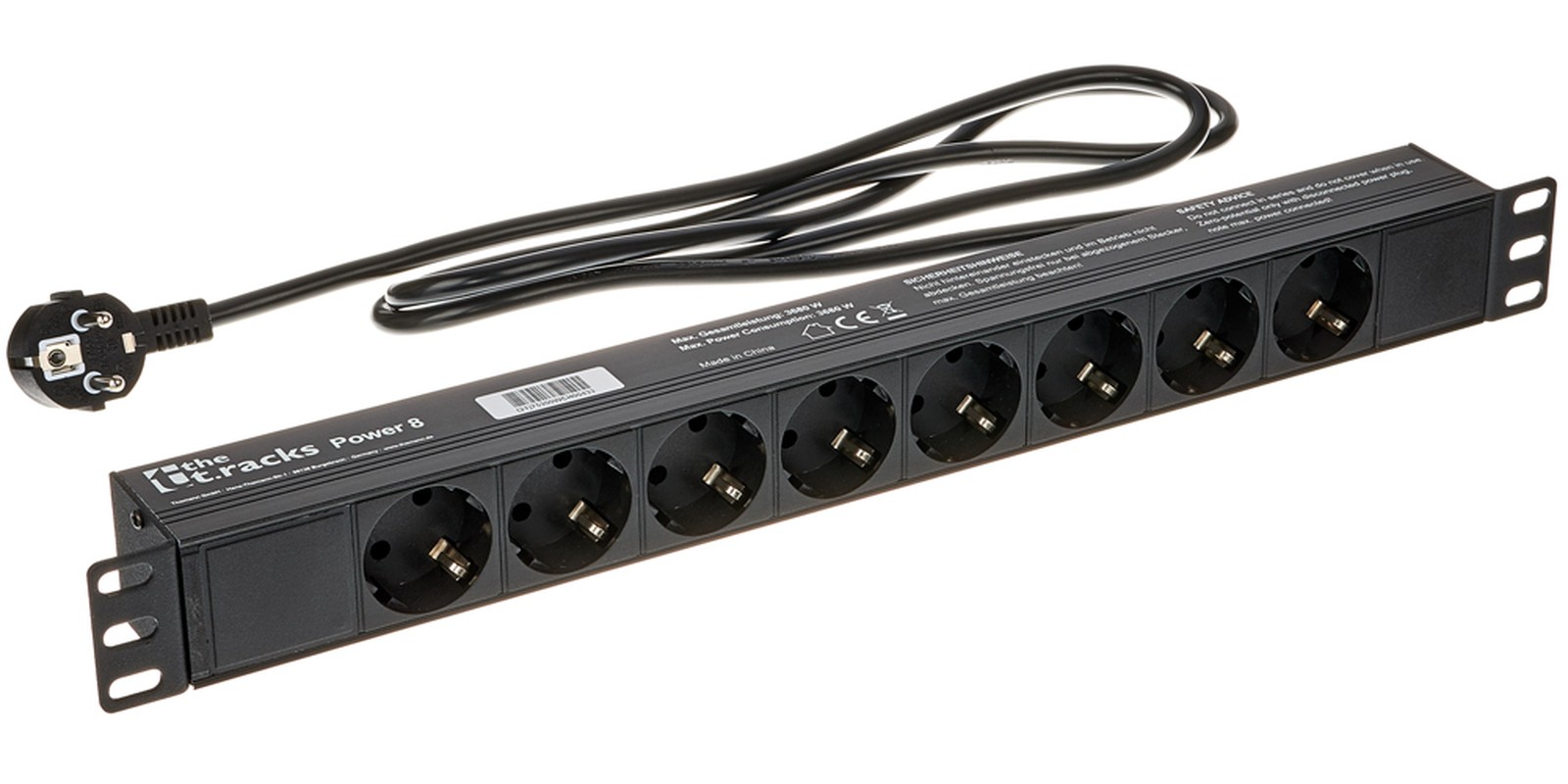 the t.racks Power 8 Steckdosenleiste