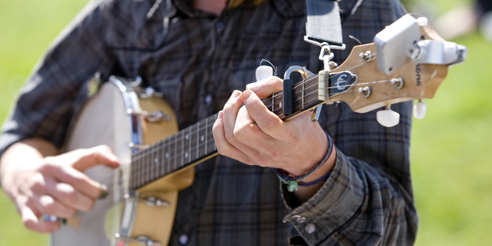 Banjo mit Kapodaster