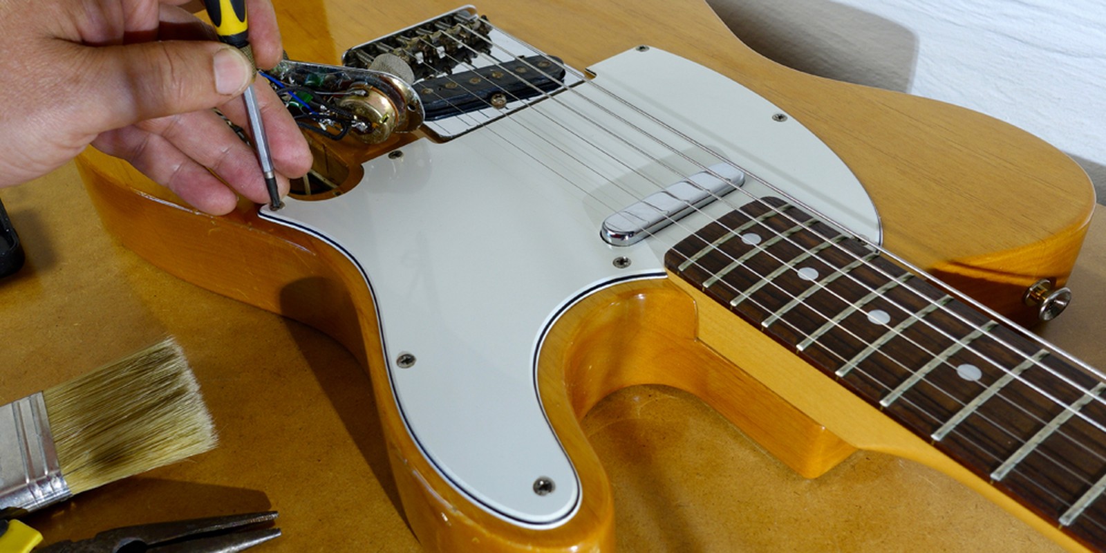 Schlagbrett einer Telecaster Gitarre