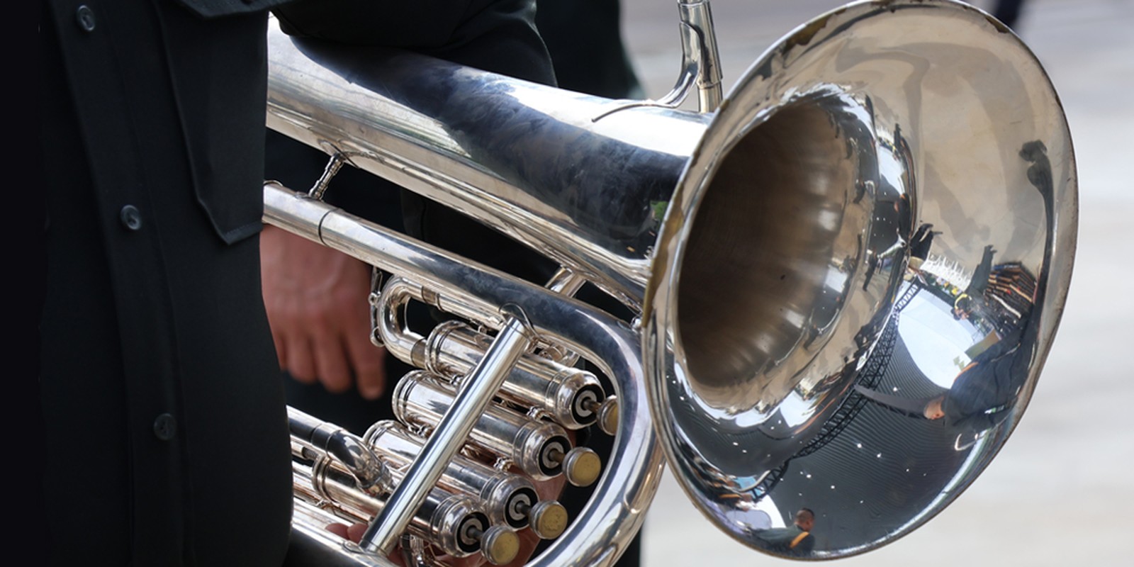 Euphonium im silbernen Finish