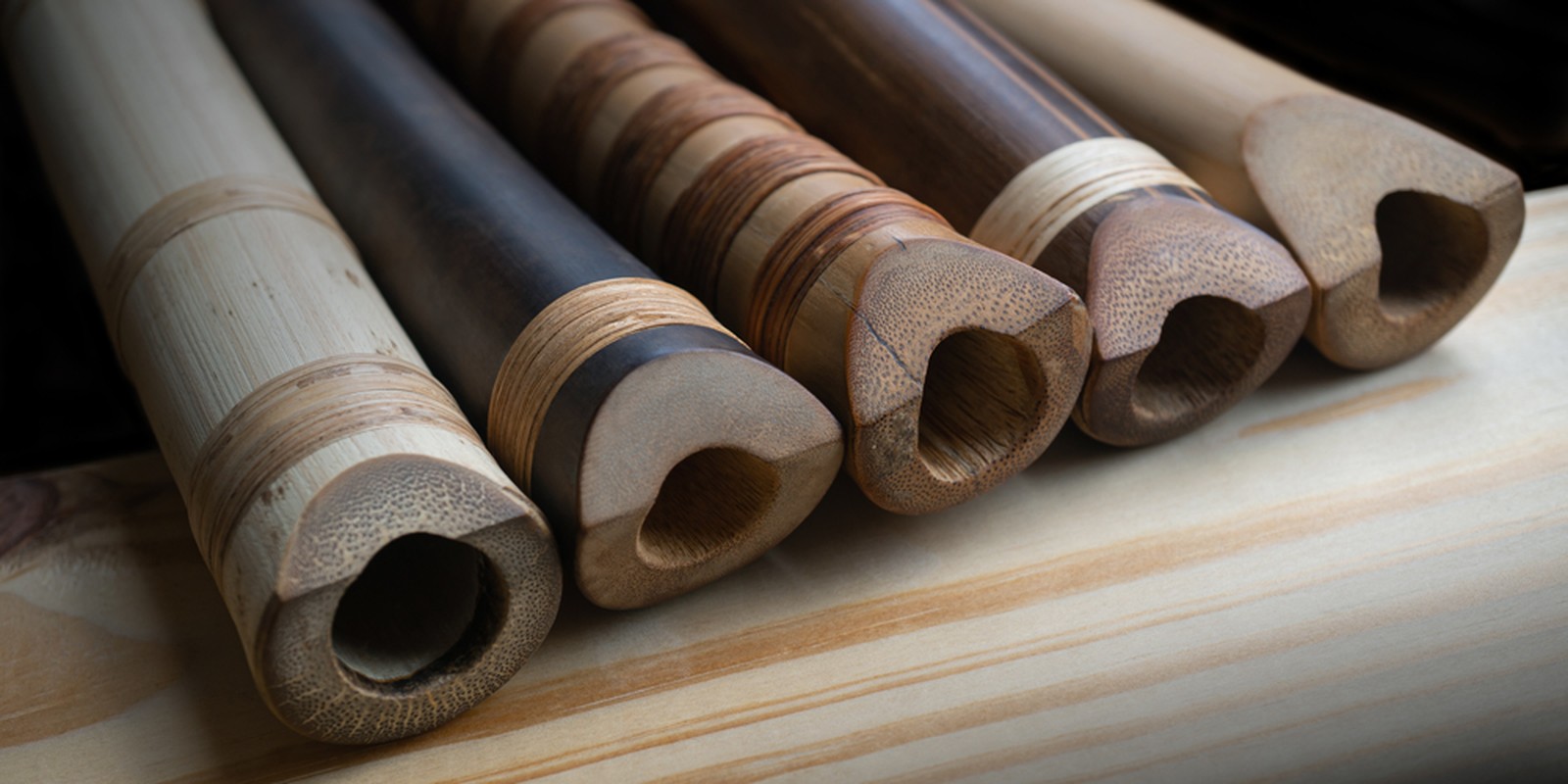 Verschiedene asiatische Flöten