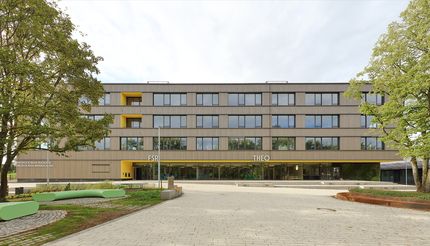 Außenansicht Schulneubaus Stockbrünnele in Böblingen.