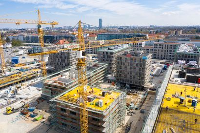 Geiger Hoch- und Tiefbau Meiller Gärten - Baufeld 05 München Baustelle von oben