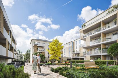 Laufendes Projekt Geiger Schlüsselfertigbau Eschle Carre Bad Wörishofen Innenhof Wohnanlage