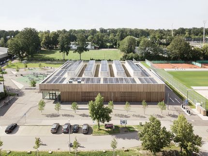 Geiger Holzsystembau müllerblaustein Neubau Sporthalle Stuttgart-Waldau