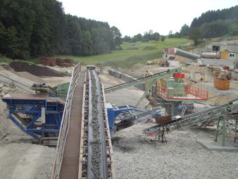 Förderband Baustelle Götschka Tunnel Österreich