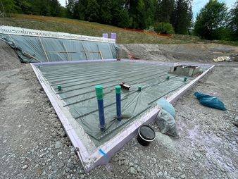 Tiefbauarbeiten in Oberstdorf für den Anbau des Stillachhaus.