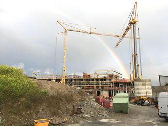 Geiger Hoch- und Tiefbau Hotel Das Flax Dietmannsried Baustelle Regenbogen