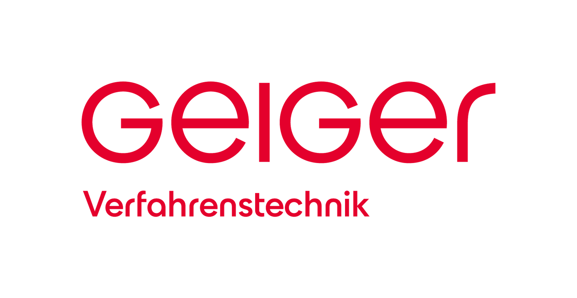 Geiger Verfahrenstechnik in roter Schrift