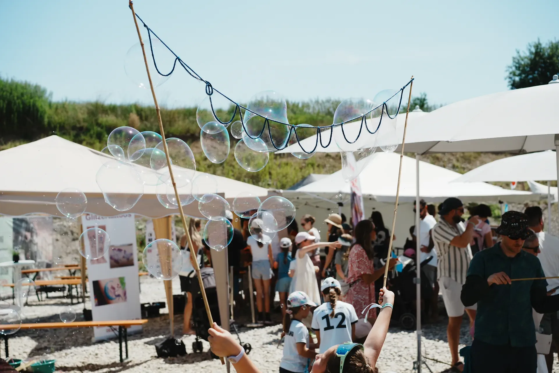 Seifenblasen Familienfest