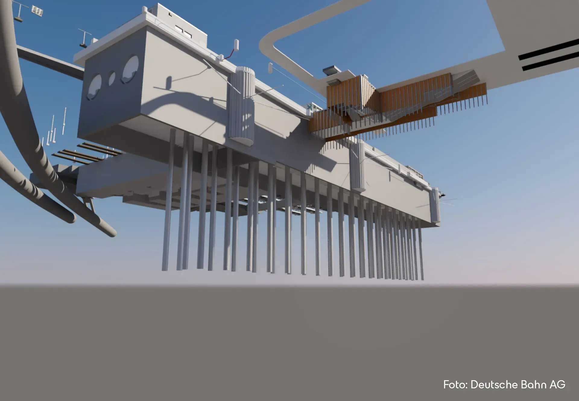 unterirdisches Rendering eines S-Bahnhofs