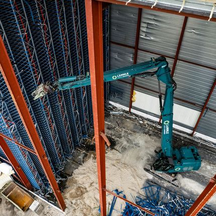 Abbruch eines Hochregallagers in Immenstadt