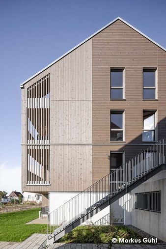 Holzsystembau müllerblaustein Neubau Wohnkomplex Bosch Wernau
