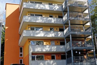 Wohnheim Maria Stern in Immenstadt mit orange, gelben Anstrich.