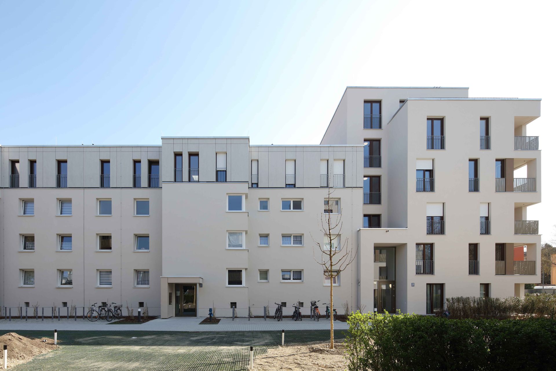 Wohngebäude als Beispiel für Holzbau im Bestand.