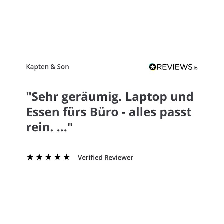 Kundenrezension für den Kapten & Son Lisbon Pro Rucksack in Beige: „Sehr geräumig. Laptop und Essen fürs Büro - alles passt rein." – 5 Sterne, verifizierter Käufer