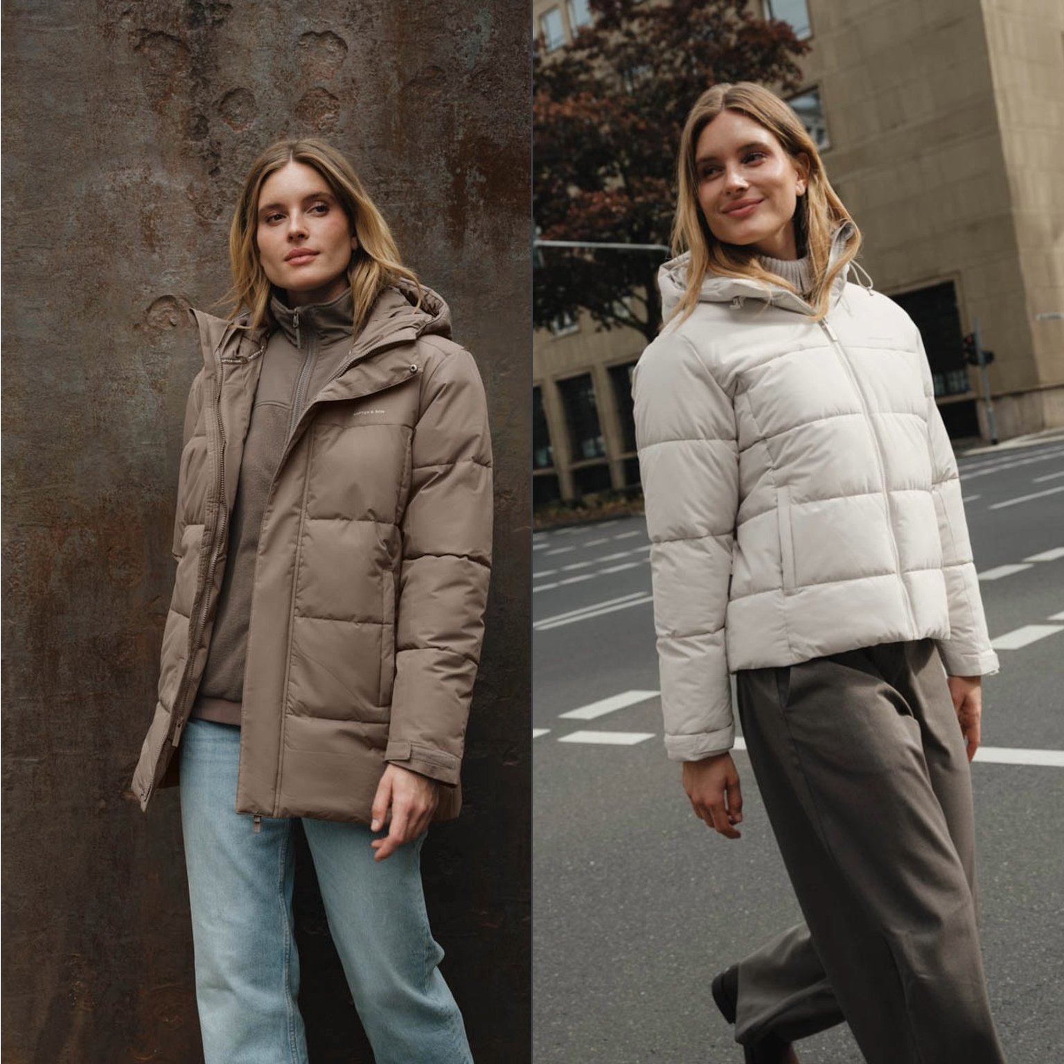 nahaufnahme eines ärmels der schwarzen kapten and son winterjacke