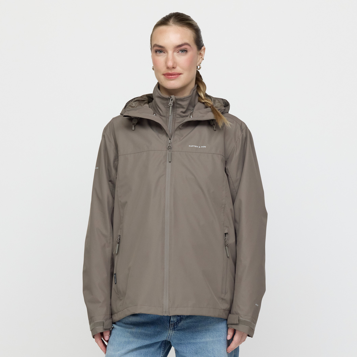 Everyday 3in1 Rain Jacket Taupe – Dames – Jassen | Kapten & Son