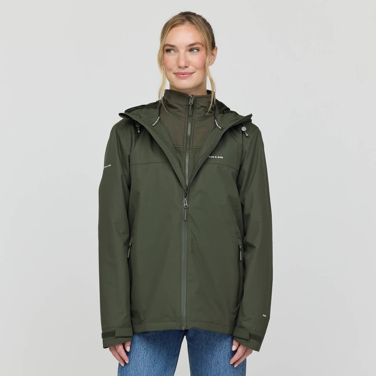 Everyday 3in1 Rain Jacket Olive – Women – Jackets | Kapten & Son