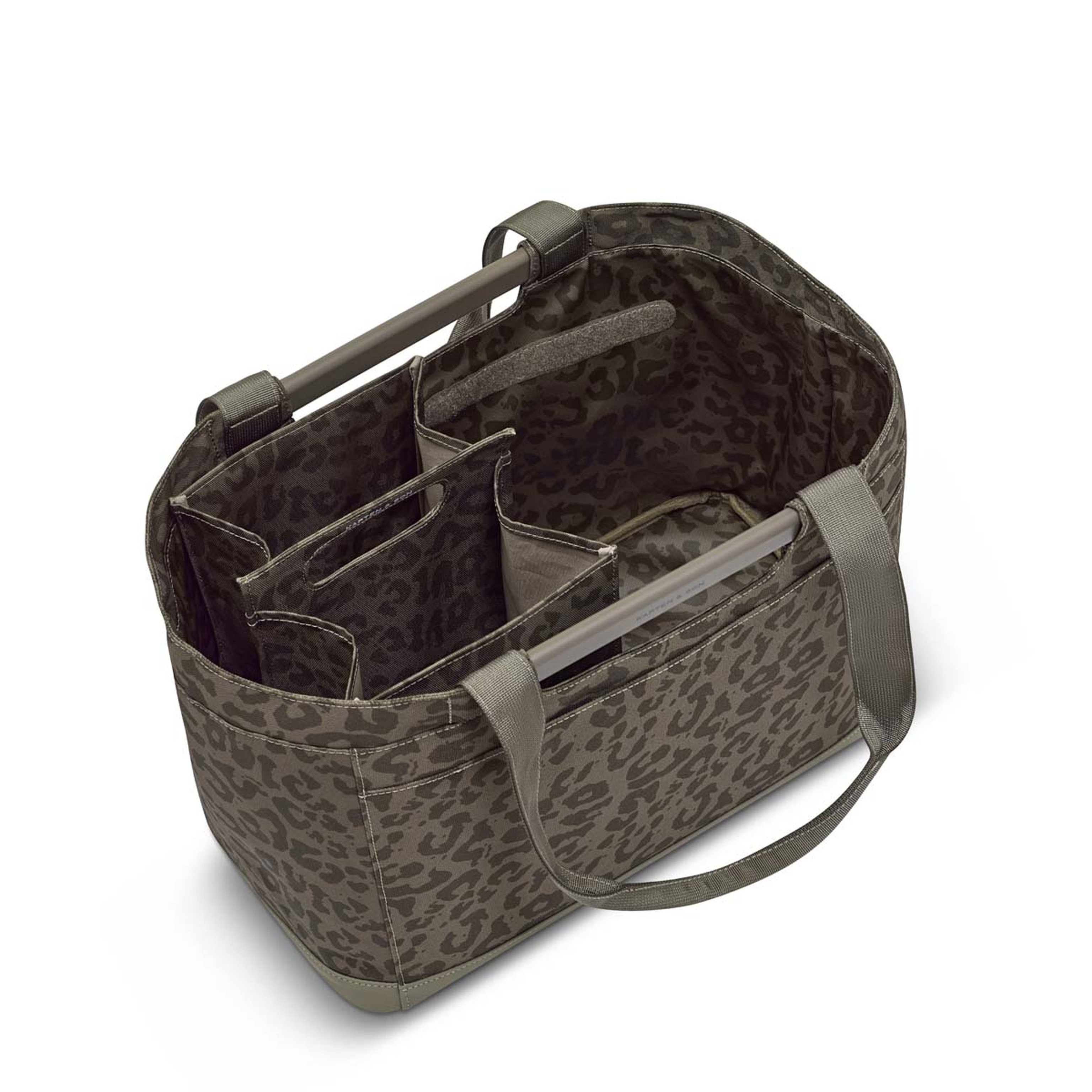 Open shopping basket with a spacious interior and two handles. The minimalist design conveys simplicity and functionality.