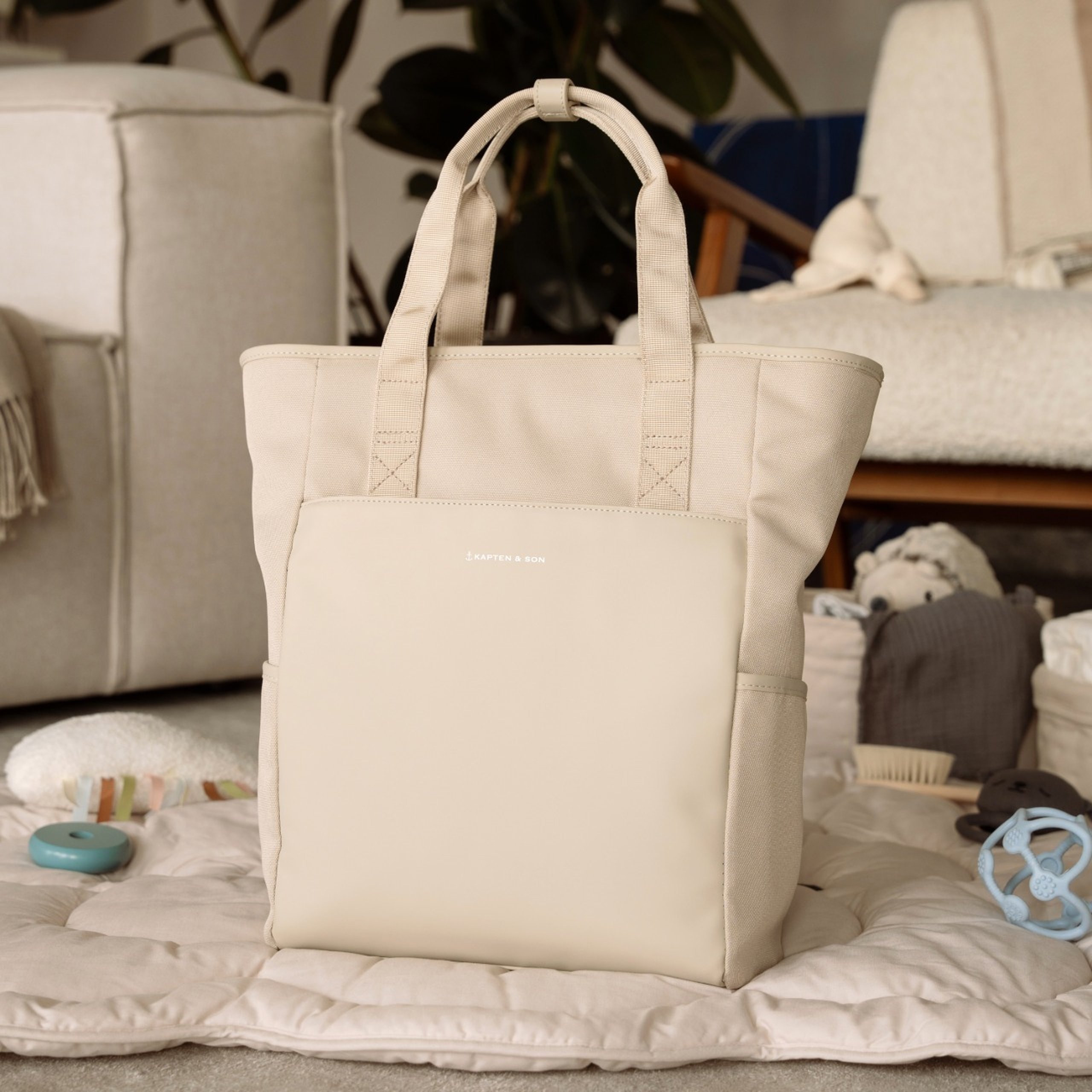beiger kapten and son rucksack