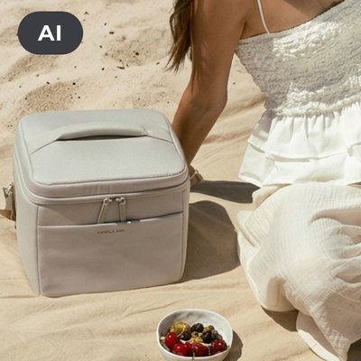 ki generiertes bild einer strandtasche