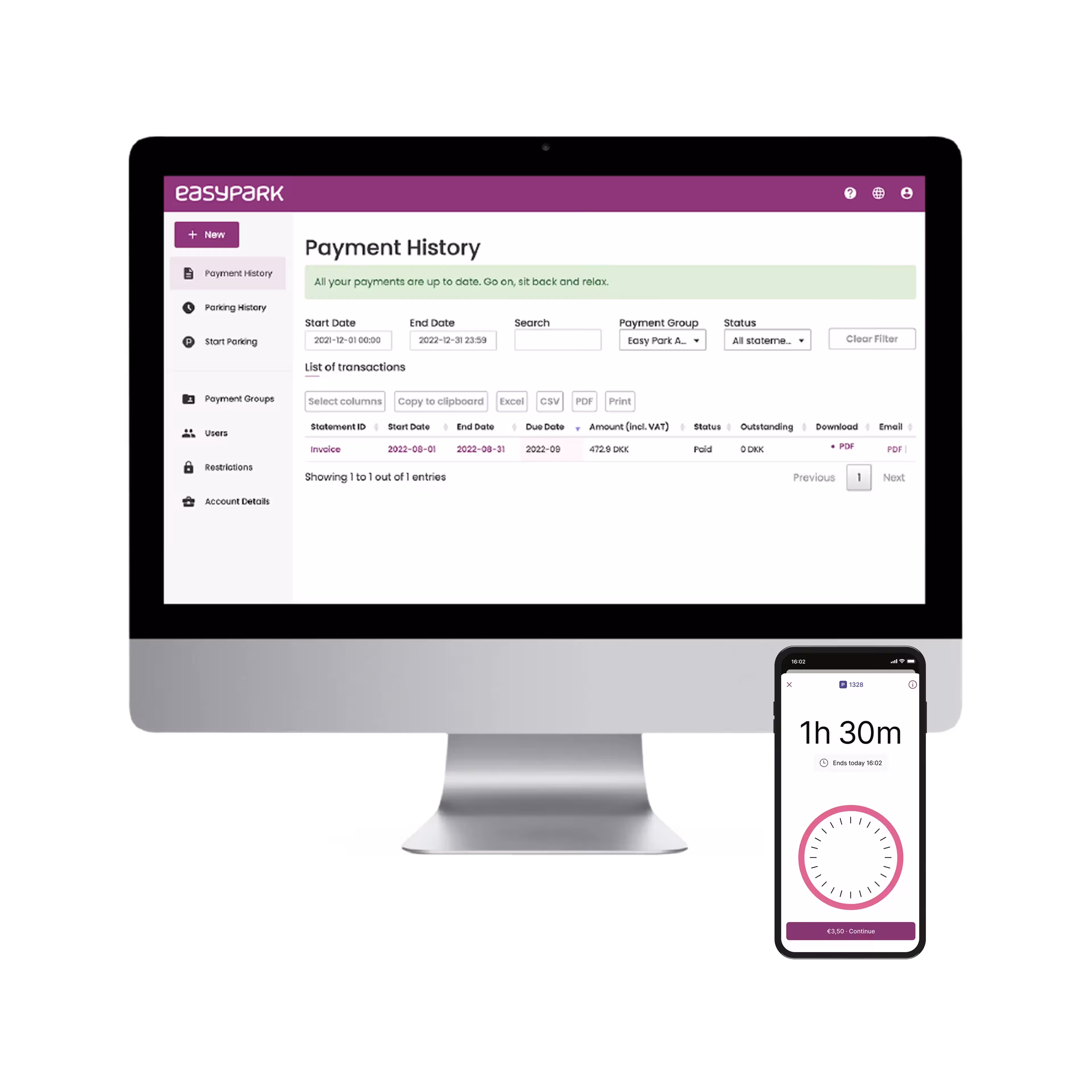 easypark parking app