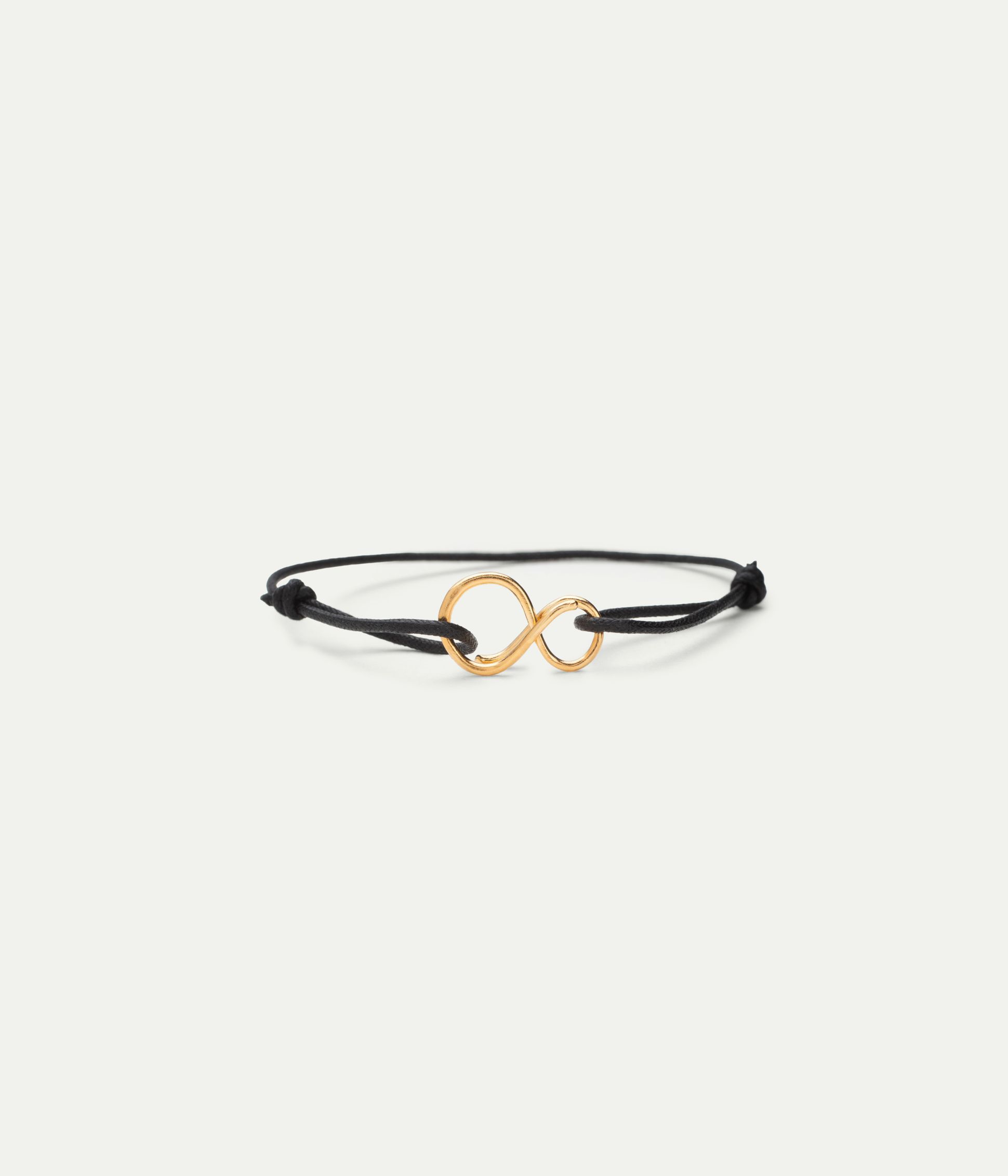 Bracelet Mini Infini Vermeil Cordon Noir - LAH