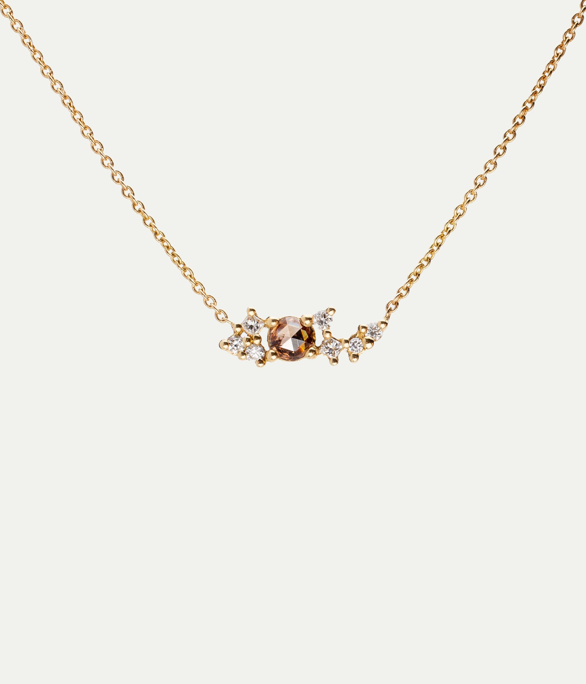 Collier Aurore diamant brun