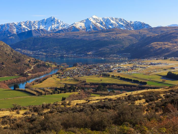 An aerial view of Frankton in Autumn