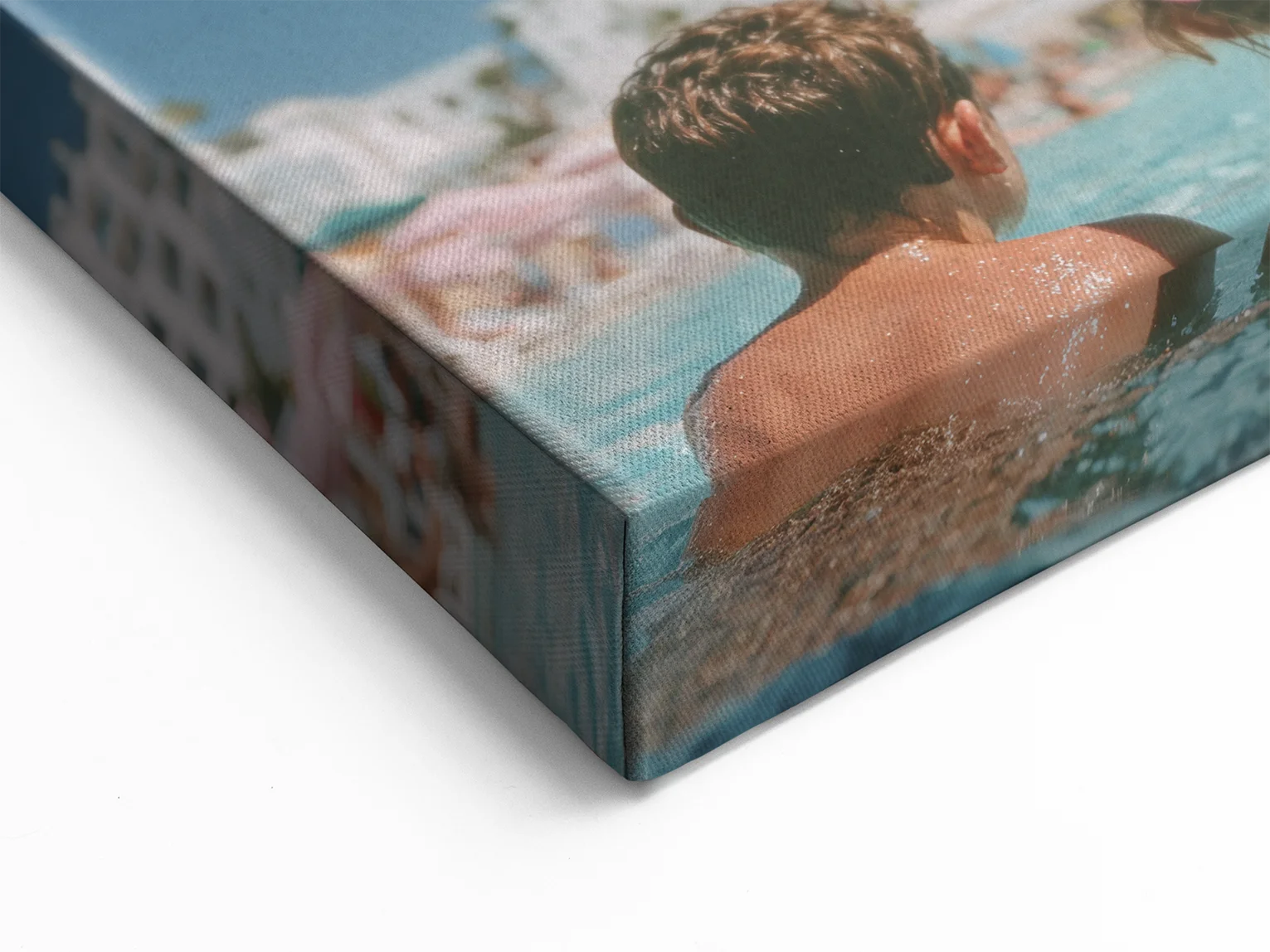 Leinwanddruck mit Galerie-Effekt Keilrahmen 3,8 cm – Detailansicht der Rahmendicke