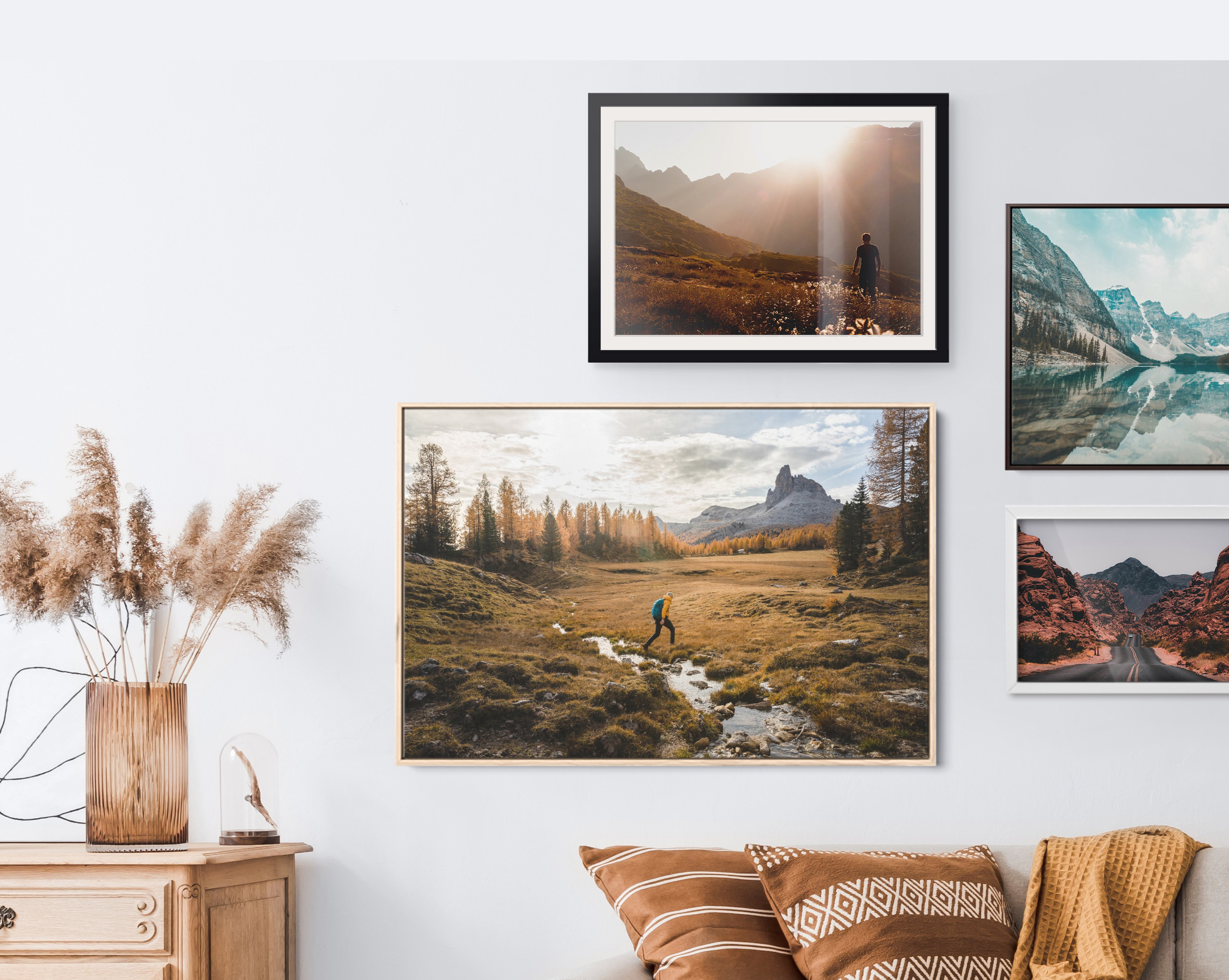 Foto aan de muur