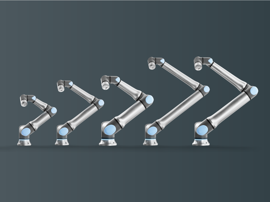 Universal Robots e-Series cobot family, including the UR5e