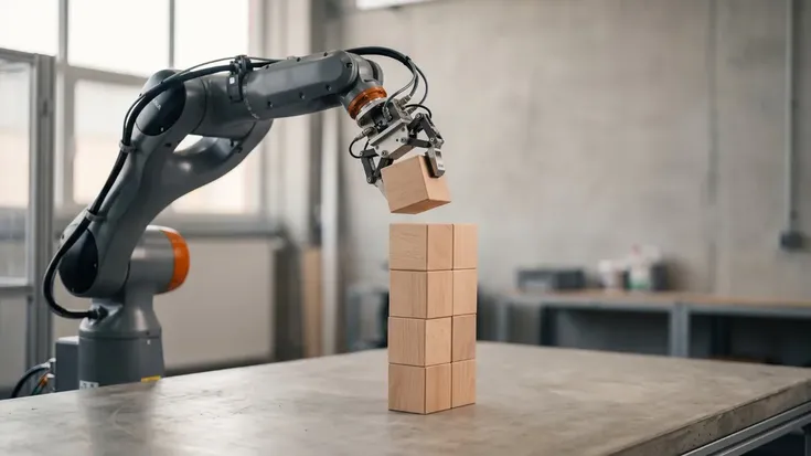 La precisión de un robot pick and place permite apilar piezas pequeñas con exactitud milimétrica en tareas repetitivas.