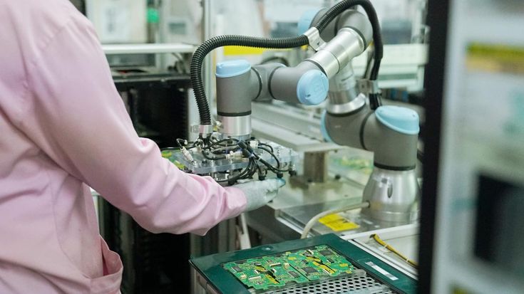 Os robôs colaborativos da Universal Robots permitem colaboração humana-robótica de maneira intuitiva.