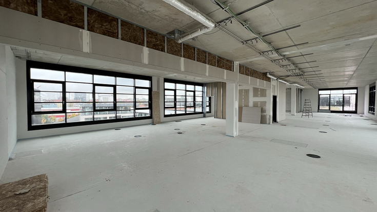 Bisher noch eine Baustelle, wird hier künftig ein neuer Showroom von Universal Robots entstehen.