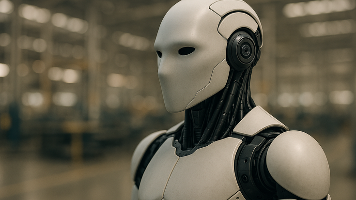 A humanoid and mobile cobot, sparking the conversation of form versus function in robotics. 