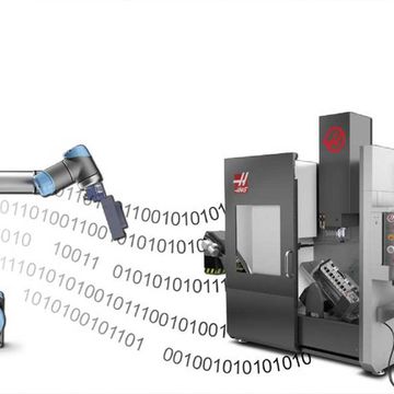 The Haas CNC Integration Kit from VersaBuilt enables Universal Robots to easily execute any machining program stored on Haas CNC while maintaining all Haas safety interlock features.