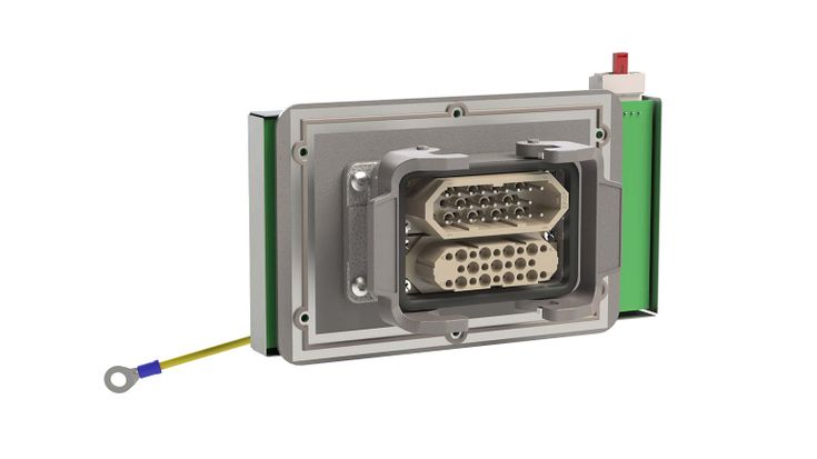 IMMI(the Injection Molding Machine Interface) 모듈은 모듈의 컨트롤 박스 내부에서 UR 컨트롤 박스면 쪽의 확장 베이 포트에 설치됩니다.