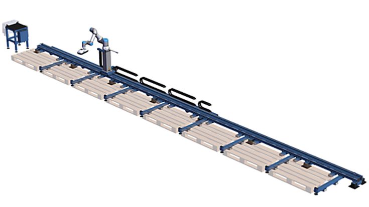 在新版白皮書中可了解堆棧配置的基礎知識，例如上圖這套一次最多可堆疊8個托盤的水平存取系統。來源：Vention